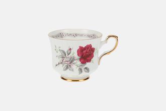 Royal Stafford Roses To Remember - Red Teacup Fluted, gold line centre of handle 3 1/4" x 2 3/4"