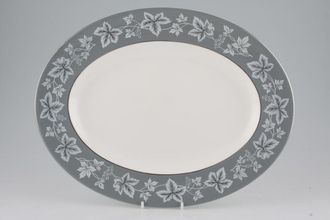 Wedgwood Moselle - Grey Oval Platter 13 3/4"