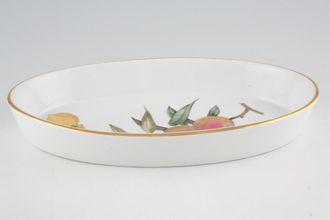Sell Royal Worcester Evesham - Gold Edge Serving Dish Oval Baker - Peach and Lemon 12 3/8"