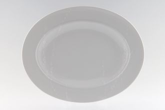 Denby White Trace Oval Platter 13 3/4"