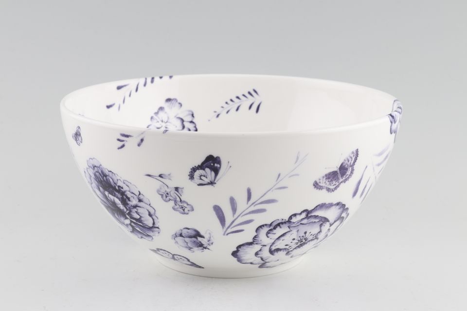 Jasper Conran for Wedgwood Blue Butterfly Salad Bowl Also vegetable tureen base 8" x 4"