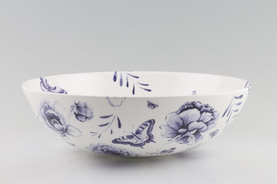 Jasper Conran for Wedgwood Blue Butterfly Serving Bowl Round 12"