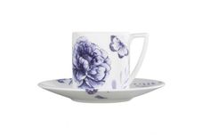 Jasper Conran for Wedgwood Blue Butterfly Espresso Cup Cup only 2 1/8" x 2 3/8" thumb 2