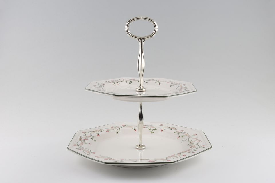 Johnson Brothers Eternal Beau Cake Stand 2 tier 10" x 7 3/4"