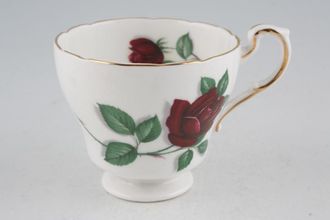Royal Standard Red Velvet Teacup Pear shape - no gold around foot 3 1/2" x 2 3/4"