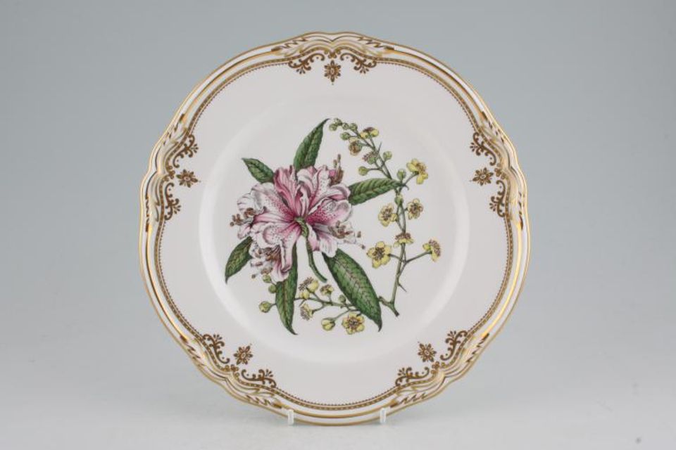 Spode Stafford Flowers - Y8519 Breakfast / Lunch Plate Rhododendron & Prinsepia 9 1/4"