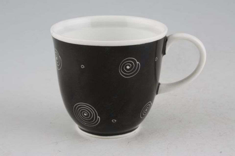 Susie Cooper Scrolls - Black Coffee Cup 2 1/2" x 2 1/4"