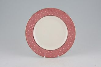Ridgway Conway - Pink Salad/Dessert Plate Cream Centre 8"