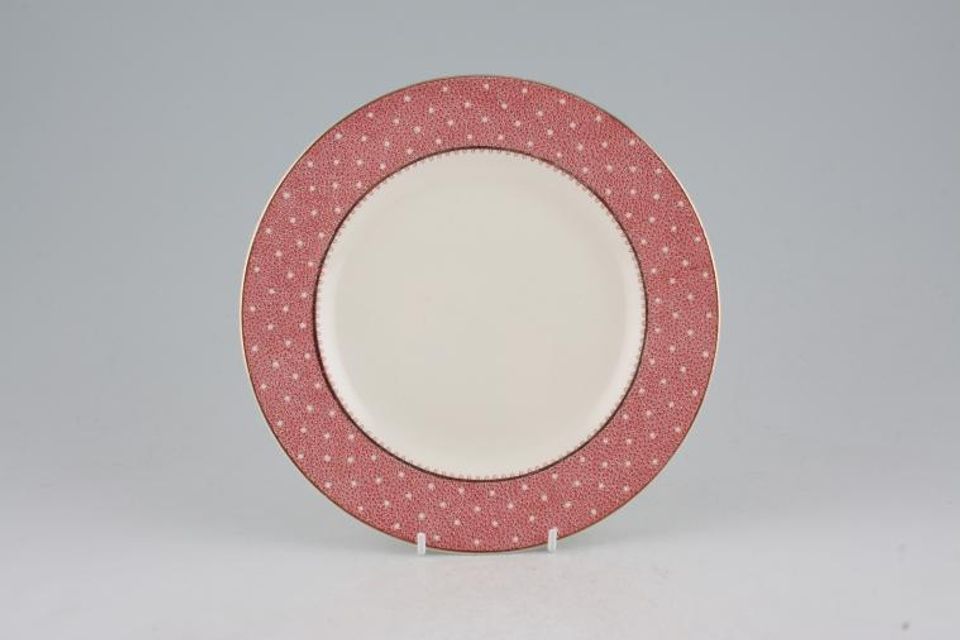 Ridgway Conway - Pink Salad/Dessert Plate Cream Centre 8"