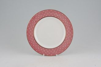 Ridgway Conway - Pink Salad/Dessert Plate White Centre 8"