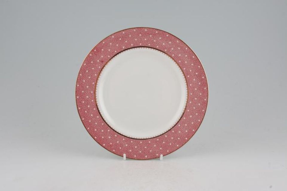 Ridgway Conway - Pink Salad/Dessert Plate White Centre 8"
