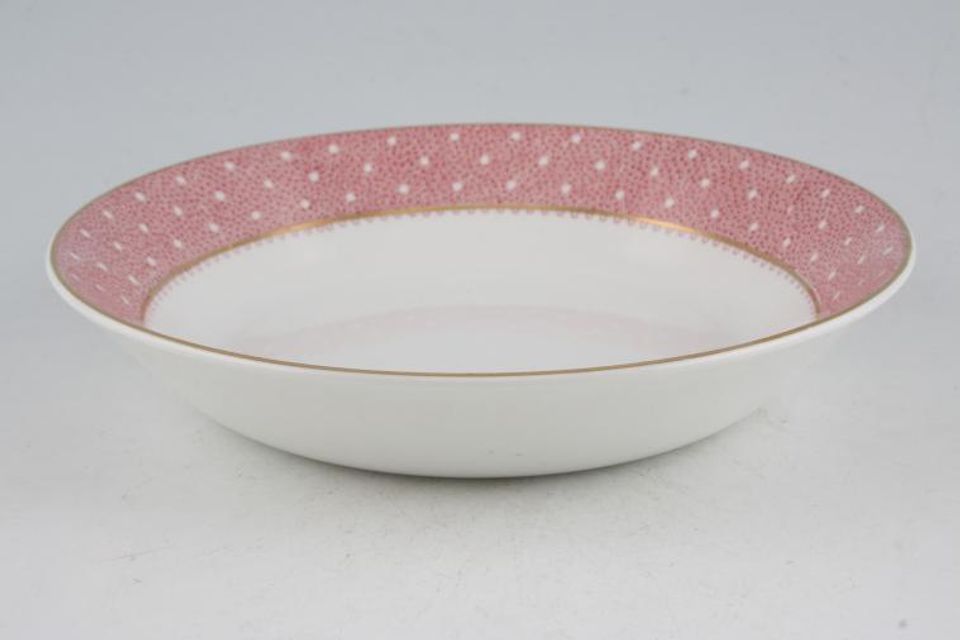 Ridgway Conway - Pink Soup / Cereal Bowl White Centre 7 1/4"