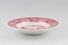 Adams English Scenic - Pink Rimmed Bowl Horses and Castle 8 1/8" thumb 2