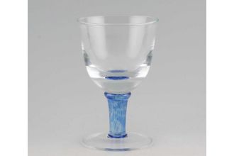 Denby Imperial Blue Goblet Small 10fl.oz. - Old Style - Short Blue Stem 3 3/4" x 6"