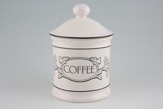 Hornsea Acanthus Storage Jar + Lid Coffee