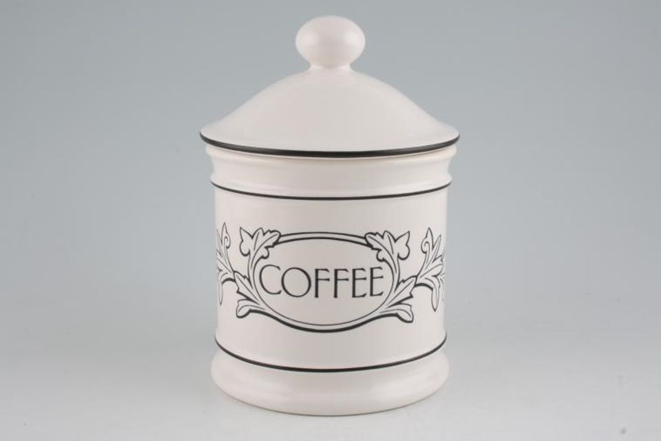 Hornsea Acanthus Storage Jar + Lid Coffee
