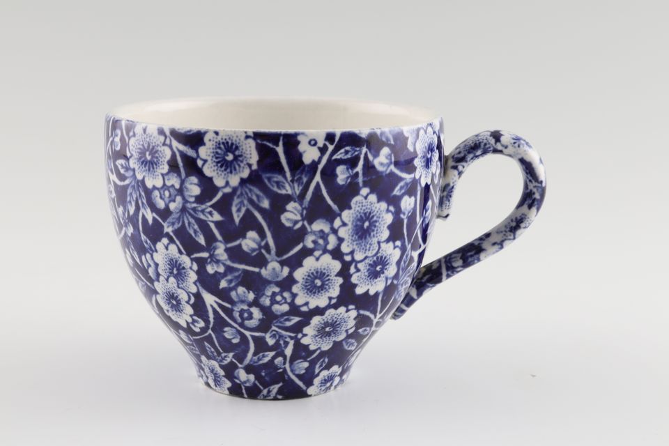 Burleigh Blue Calico Teacup Patterned handle 3 1/4" x 2 3/4"