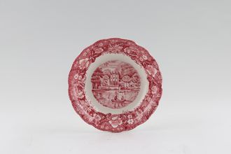 Palissy Thames River Scenes - Pink Fruit Saucer The Seat of the Duke of Buccleuch, Richmond 5 1/4"