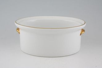 Royal Worcester White and Gold Casserole Dish Base Only Oval 9" x 7"