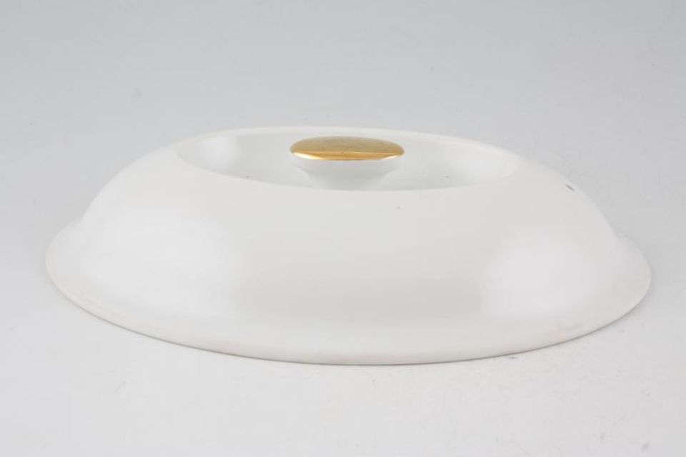 Royal Worcester White and Gold Casserole Dish Lid Only for 9" x 7" Oval