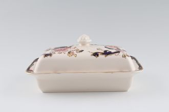 Sell Masons Mandalay - Blue Butter Dish + Lid Oblong. Sizes and shades of blue may vary on all items in this pattern.