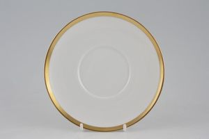 Thomas Medaillon Gold Band - White with Thick Gold Line Tea Saucer