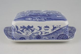 Sell Spode Blue Italian Butter Dish + Lid Flat Style 7 1/4"