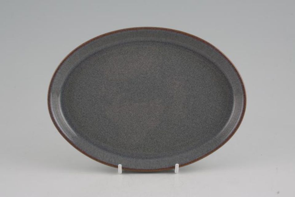 Denby Storm Sauce Boat Stand Oval / Grey 7 5/8"