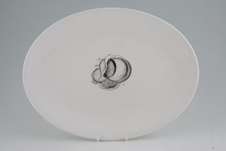 Sell Susie Cooper Black Fruit - Peach Oval Platter Signed 13"