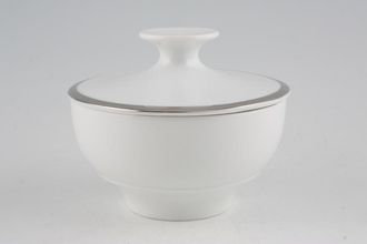 Thomas White with Rim and Silver Line Sugar Bowl - Lidded (Tea)
