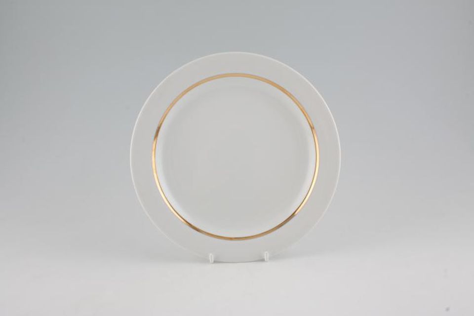 Thomas White with Rim and Gold Line Salad/Dessert Plate 8"