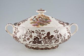 Palissy Game Series - Birds Soup Tureen + Lid mallard/partridge - crazed inside & outside - **suitable for display only** 5pt