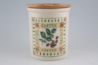 Sell Cloverleaf Antique Herbs Storage Jar + Lid Coffee 4 3/4" x 5 1/2"
