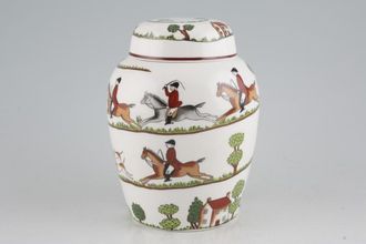 Sell Crown Staffordshire Hunting Scene Ginger Jar 5"