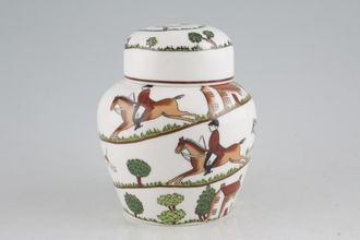 Sell Crown Staffordshire Hunting Scene Ginger Jar 4"