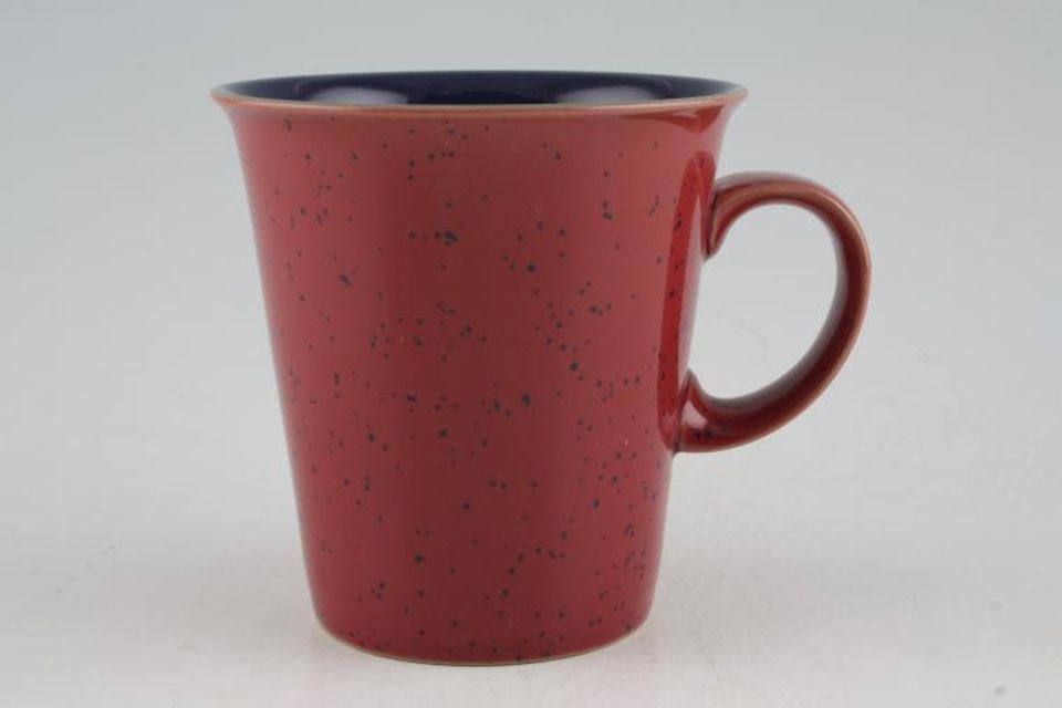 Denby Harlequin Mug Blue inner - Red outer 3 3/4" x 3 3/4"