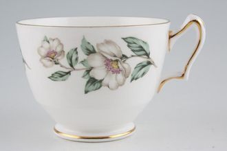 Crown Staffordshire Christmas Roses - Plain Edge Breakfast Cup No Flower Inside 3 7/8" x 2 7/8"