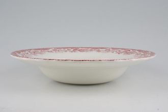 Myott Country Life - Pink Rimmed Bowl Lightly fluted edge 8 5/8"