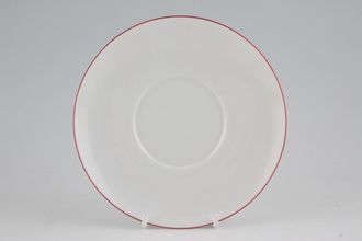 Thomas White with Thin Red Band Tea Saucer 6 1/4"