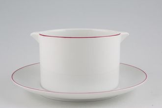 Thomas White with Thin Red Band Sauce Boat and Stand Fixed