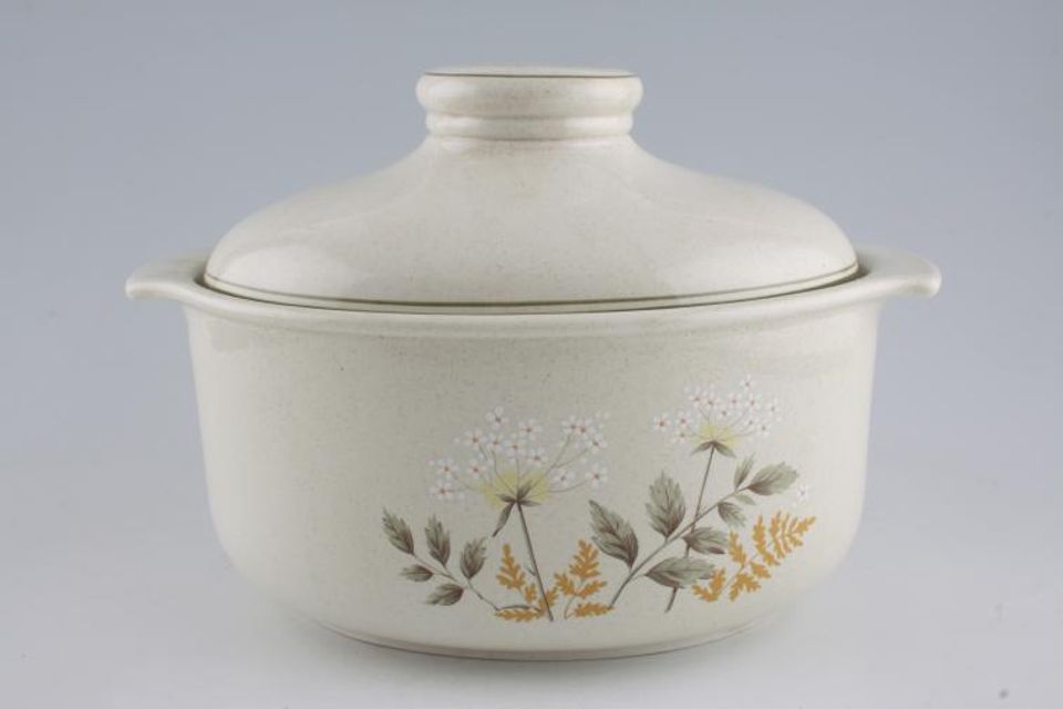 Royal Doulton Will O' The Wisp - Thick Line - L.S.1023 Casserole Dish + Lid Oval - Lid sits Inside Rim 3 1/2pt