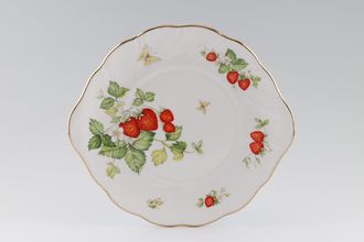 Sell Queens Virginia Strawberry - Gold Edge - Swirl Embossed Cake Plate 10"