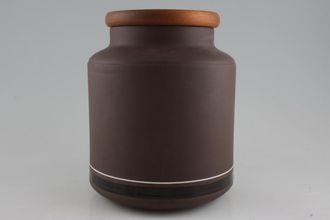 Hornsea Contrast Storage Jar + Lid Wooden Lid - Plain jar 4 1/2" x 7 1/4"
