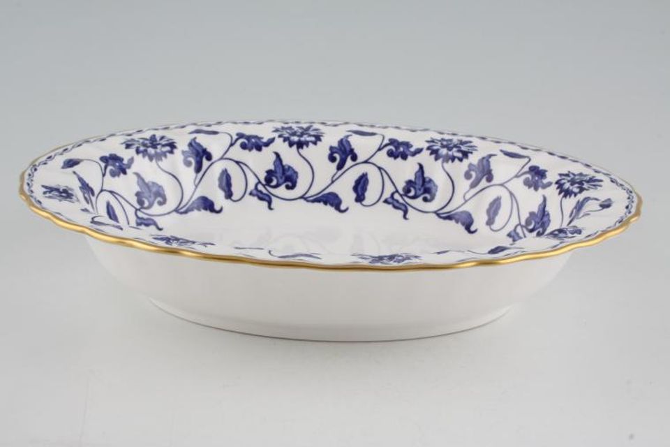 Spode Colonel - Blue - Y6235 Vegetable Dish (Open) Oval, Rimmed 9 1/2"