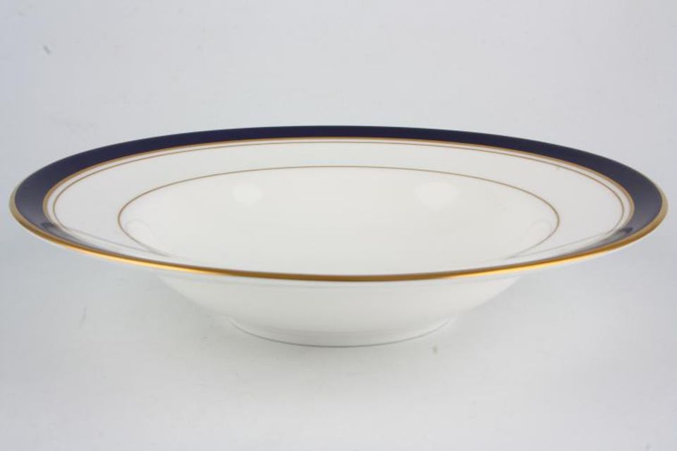 Royal Worcester Howard - Cobalt Blue - gold rim Rimmed Bowl Made Abroad 9 1/4"