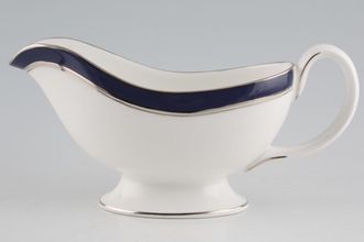 Sell Royal Worcester Howard - Cobalt Blue - silver rim Sauce Boat Made Abroad
