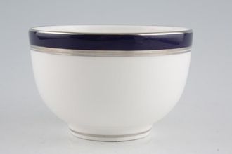 Royal Worcester Howard - Cobalt Blue - silver rim Sugar Bowl - Open (Tea) Made Abroad 4 3/8"