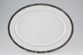 Sell Noritake Marble Grey Oval Platter 16"