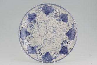 Poole Blue Leaf Dinner Plate Mottled pattern background 10 3/4"