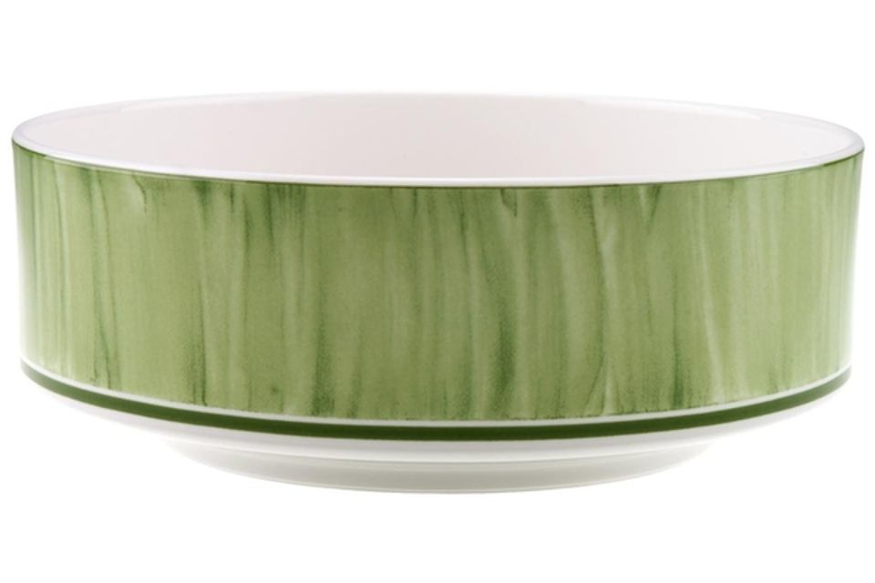 Villeroy & Boch Flora Salad Bowl Pasta Bowl - Green Sides 8 1/4"